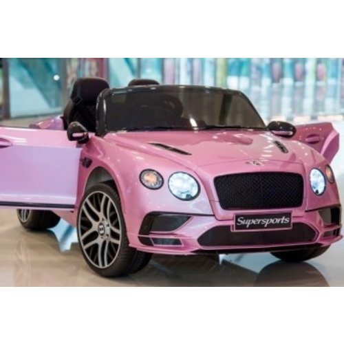 Bentley Continental 12V 2-persoons Kinderauto Metallic Roze