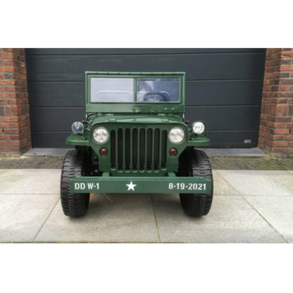 Willy’s Jeep Army 24 3 persoons kinderauto groen