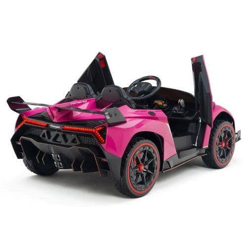 Lamborghini Veneno 12V 2-Persoons Elektrische Kinderauto Roze