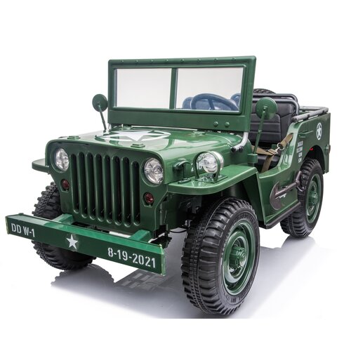 Willy’s Jeep Army 24 3 persoons kinderauto groen