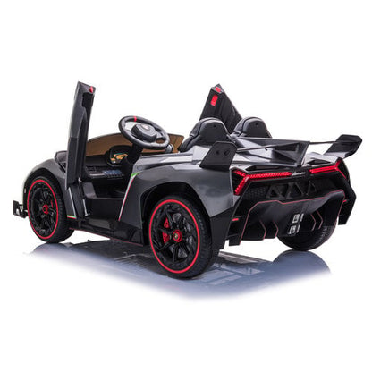 Lamborghini Veneno 12V 2 Persoons Elektrische Kinderauto Metallic Grijs