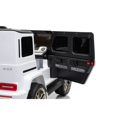 Mercedes G63 12V 2-persoons kinderauto Wit