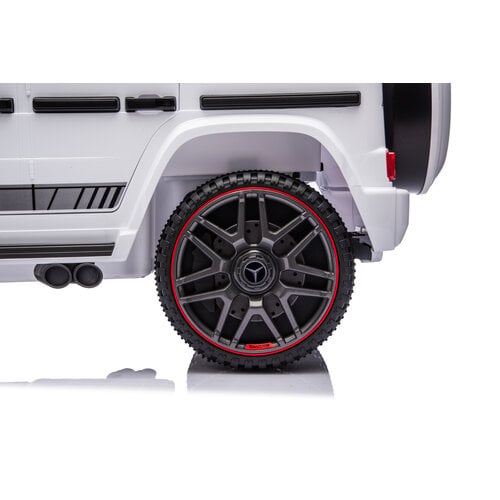 Mercedes G63 AMG Cabrio 12V Elektrische kinderauto Wit