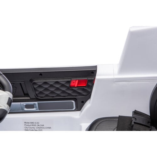 Mercedes G63 AMG Cabrio 12V Elektrische kinderauto Wit