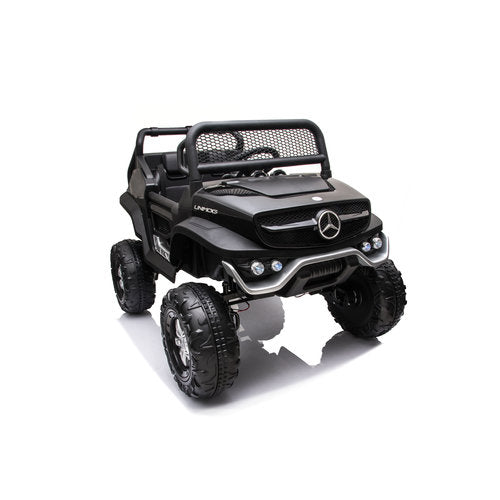Mercedes Unimog 12V kinderauto Zwart