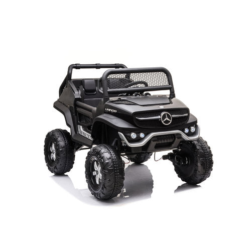 Mercedes Unimog 12V kinderauto Zwart