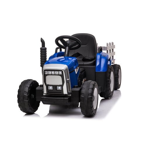 Electric kids tractor with trailer 12V Blue