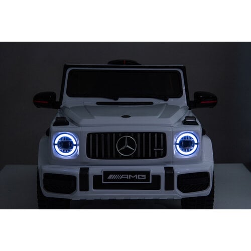 Mercedes G63 AMG Cabrio 12V Elektrische kinderauto Wit