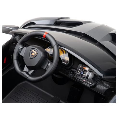 Lamborghini Veneno 12V 2-persoons elektrische kinderauto metallic grijs