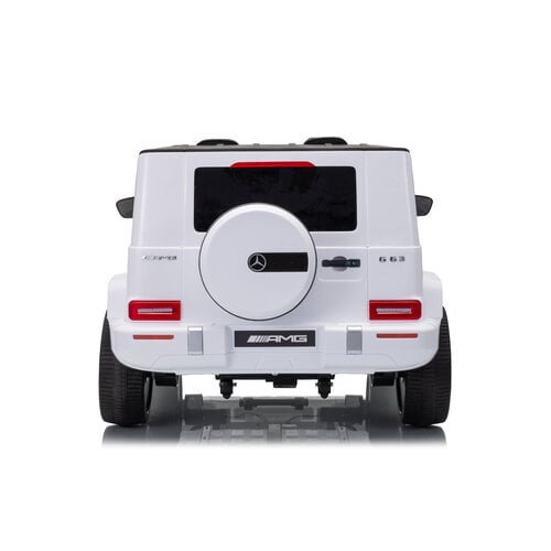 Mercedes G63 12V 2-persoons kinderauto Wit