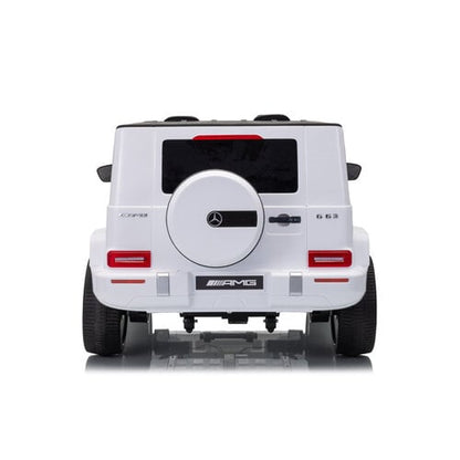 Mercedes G63 12V 2-persoons kinderauto Wit