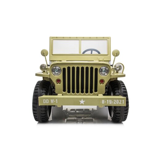 Willy’s Jeep Army 24V 3 persoons kinderauto beige
