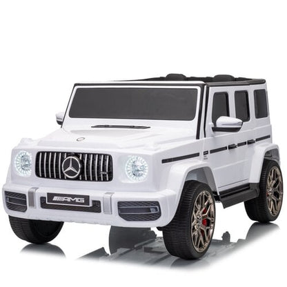 Mercedes G63 12V 2-persoons kinderauto Wit