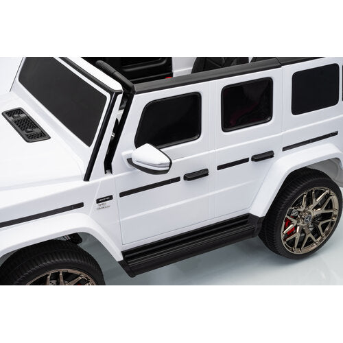 Mercedes G63 12V 2-persoons kinderauto Wit