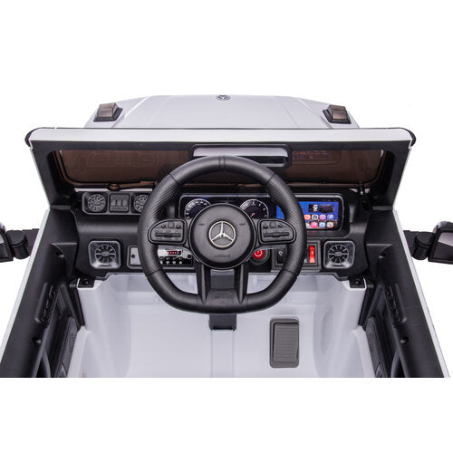Mercedes G63 AMG XL Cabrio 24V Kinderauto Wit