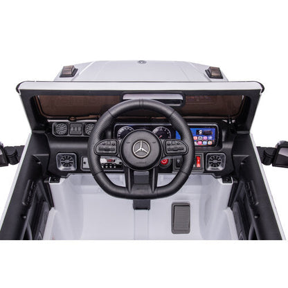 Mercedes G63 AMG XL Cabrio 24V Kinderauto Wit