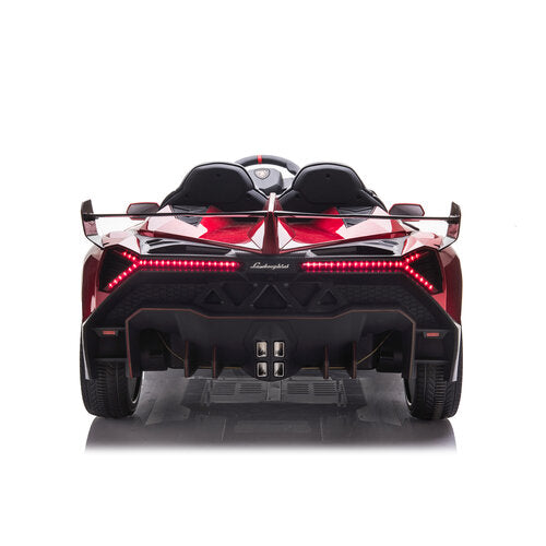 Lamborghini Veneno 12V 2-Persoons Kinderauto Metallic Rood