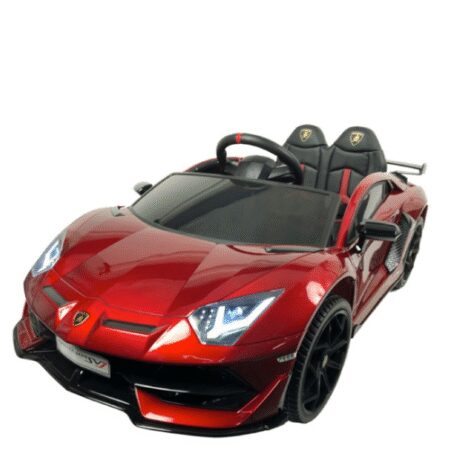 Lamborghini Aventador SVJ 12V Kinderauto Metallic Rood