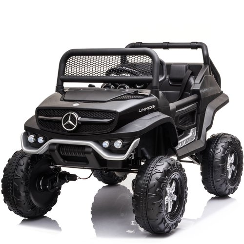 Mercedes Unimog 12V kinderauto Zwart