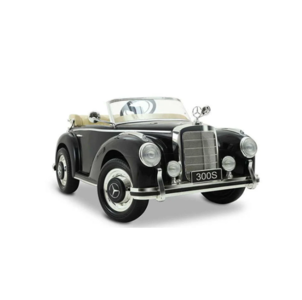 Mercedes 300S 12V Kinderauto Metallic Zwart